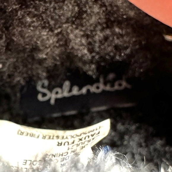 Splendid Yvette Suede Faux Shearling Trim Lace Up Booties, Black, Size 7M - Picture 7 of 12